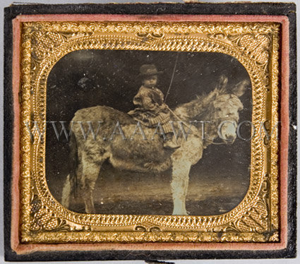 Ninth-Plate Daguerreotype
Boy on a Donkey, entire view